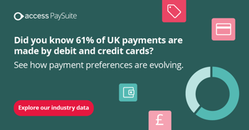 61% of UK payments are made by debit and credit cards