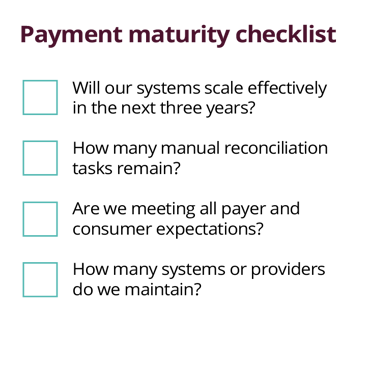 ‘Payment maturity checklist’
